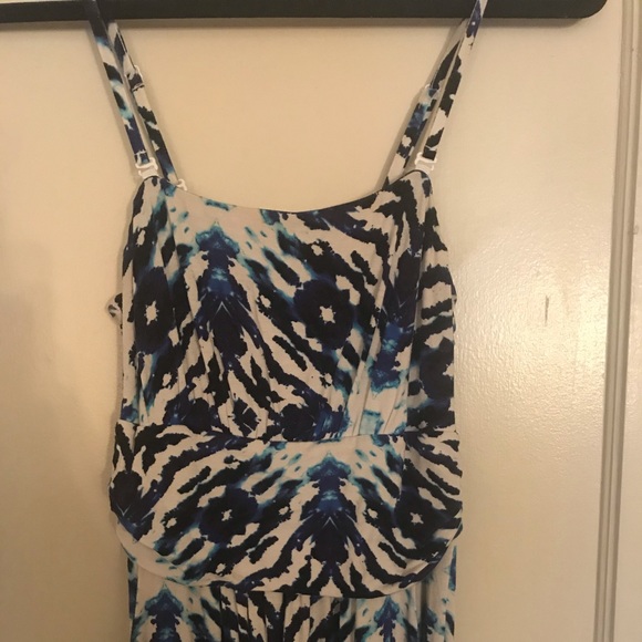 Cynthia Rowley blue printed maxi dress - Picture 2 of 2